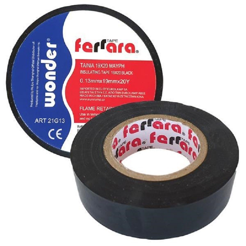 Fita Isoladora Preta 19 mm x 20 Mts