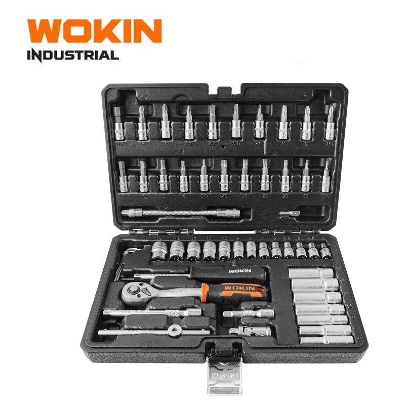 WOKIN - Cj. Chaves Caixa/Bits Pro 1/4" 53 Pçs - 155153