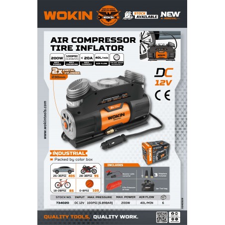 WOKIN - Mini Compressor 12V - 734020