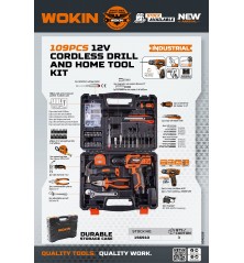 WOKIN - Cj. Ferramentas Div. PRO 109 Pçs - 156910